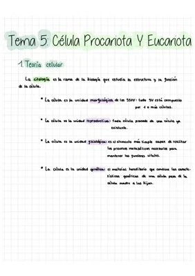 Diferencias y Semejanzas entre Célula Eucariota y Procariota para Niños - 2º Bachillerato