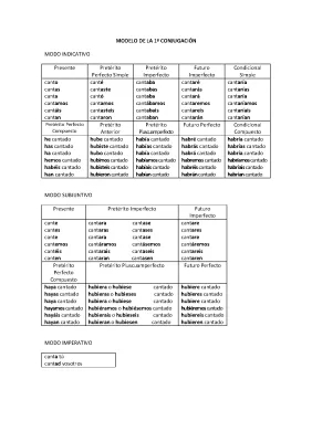 Tiempos verbales lengua