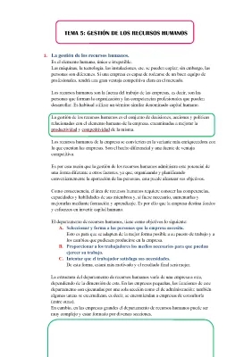 Gestión de los recursos humanos