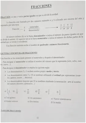 Aprende Como Leer y Escribir Fracciones: Propias, Impropias, Mixtas y Tipos de Fracciones