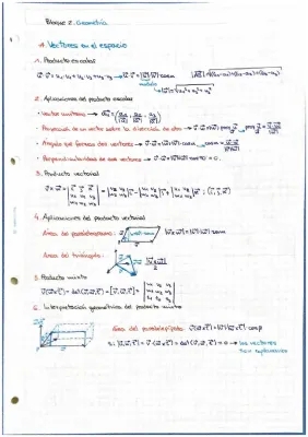 Geometría en el espacio: Ejercicios resueltos y fórmulas para 2º Bachillerato