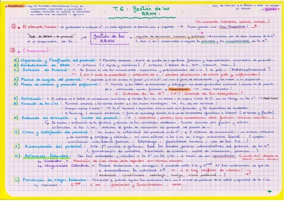 Economía 2 Bachillerato: Relaciones Humanas y Gestión por Competencias