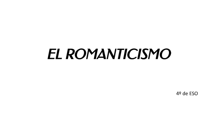 El Romanticismo 