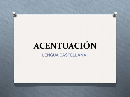 La acentuación