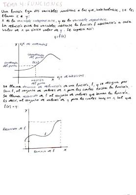 Apuntes de Funciones 1 Bachillerato en PDF