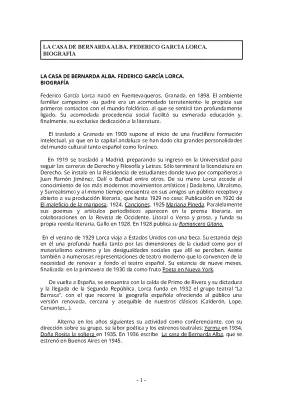 Todo sobre Federico García Lorca y La Casa de Bernarda Alba: Resumen, análisis, contexto histórico y más