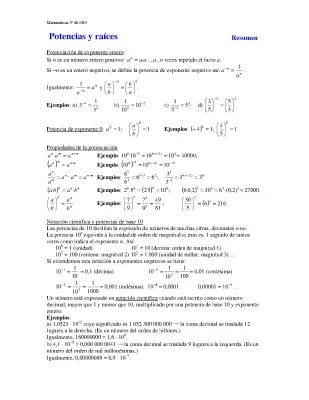 Ejercicios Resueltos de Potencias y Raíces para 3 ESO - PDF Incluido