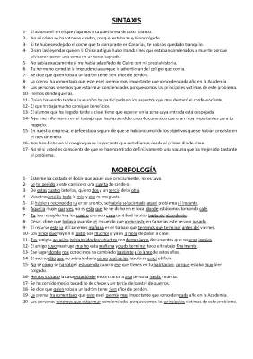 Ejercicios Resueltos de Morfología y Sintaxis para 3º ESO y Selectividad