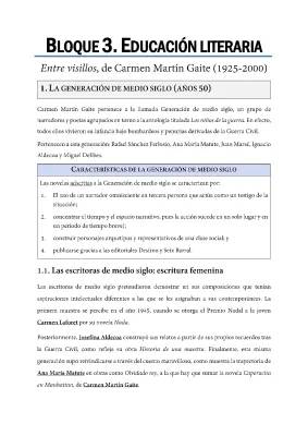 Entre Visillos de Carmen Martín Gaite: Generación del 50 y Más