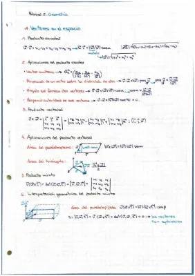 Geometría en el espacio: Ejercicios resueltos y fórmulas para 2º Bachillerato