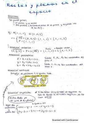 Rectas y planos en el espacio: ejercicios resueltos y teoría