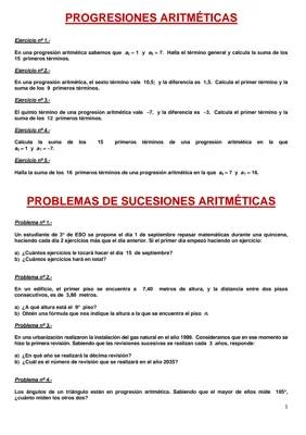 Aprende Cómo Calcular la Suma de Términos en Progresiones Aritméticas y Resuelve Ejercicios de Sucesiones