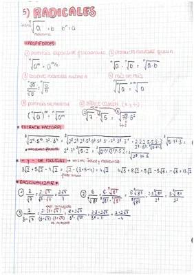 Propiedades y Operaciones con Radicales para 4 ESO y Bachillerato