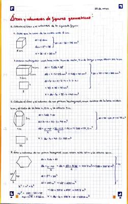 Áreas y Volúmenes para Niños: Ejercicios y Fórmulas PDF