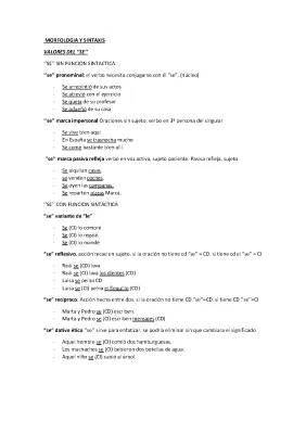 Descubriendo el 'se' en Español: Morfología, Sintaxis y Valores