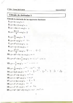 Aprende cómo calcular la derivada de funciones en cálculo de derivadas en matemáticas I