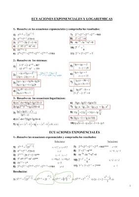Como resolver ecuaciones exponenciales y logarítmicas: ejercicios y guías