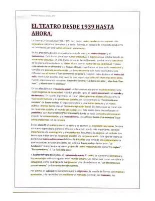 Historia del teatro español: desde 1939 hasta nuestros días