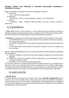 Ejercicios Resueltos de Adecuación, Coherencia y Cohesión para 2 Bachillerato y ESO