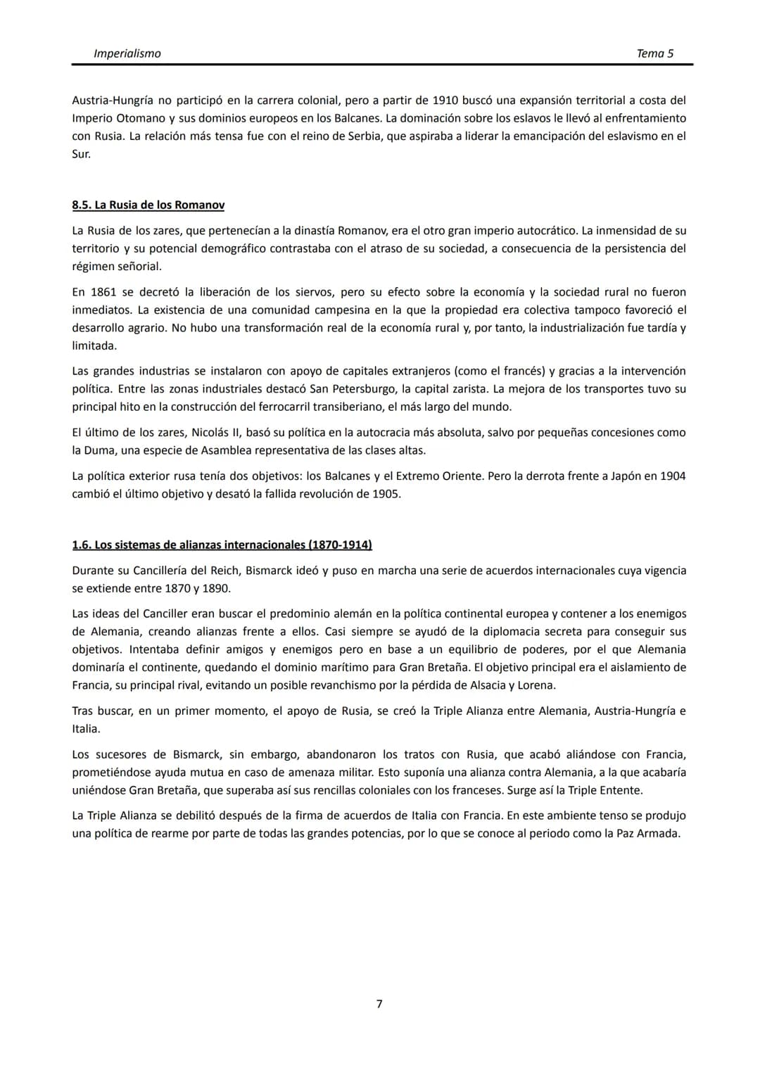 Imperialismo
■
TEMA 5. EL IMPERIALISMO. EUROPA ANTES DE LA I GUERRA MUNDIAL.
1. CONCEPTO DE IMPERIALISMO.
El término imperialismo hace refer
