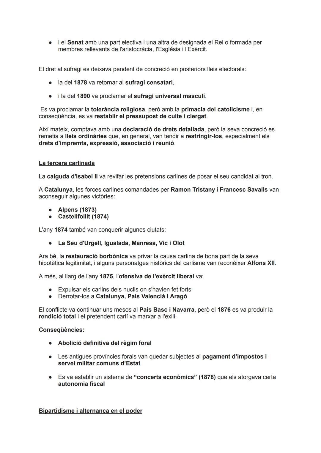 # La dinastia restaurada: alternança de poder i
caciquisme (1875-1902)

1. El retorn de la dinastia

Els anys finals del Sexenni, i en parti