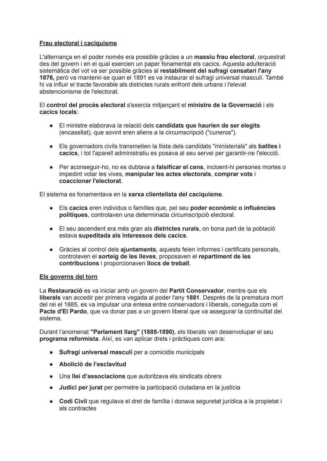 # La dinastia restaurada: alternança de poder i
caciquisme (1875-1902)

1. El retorn de la dinastia

Els anys finals del Sexenni, i en parti