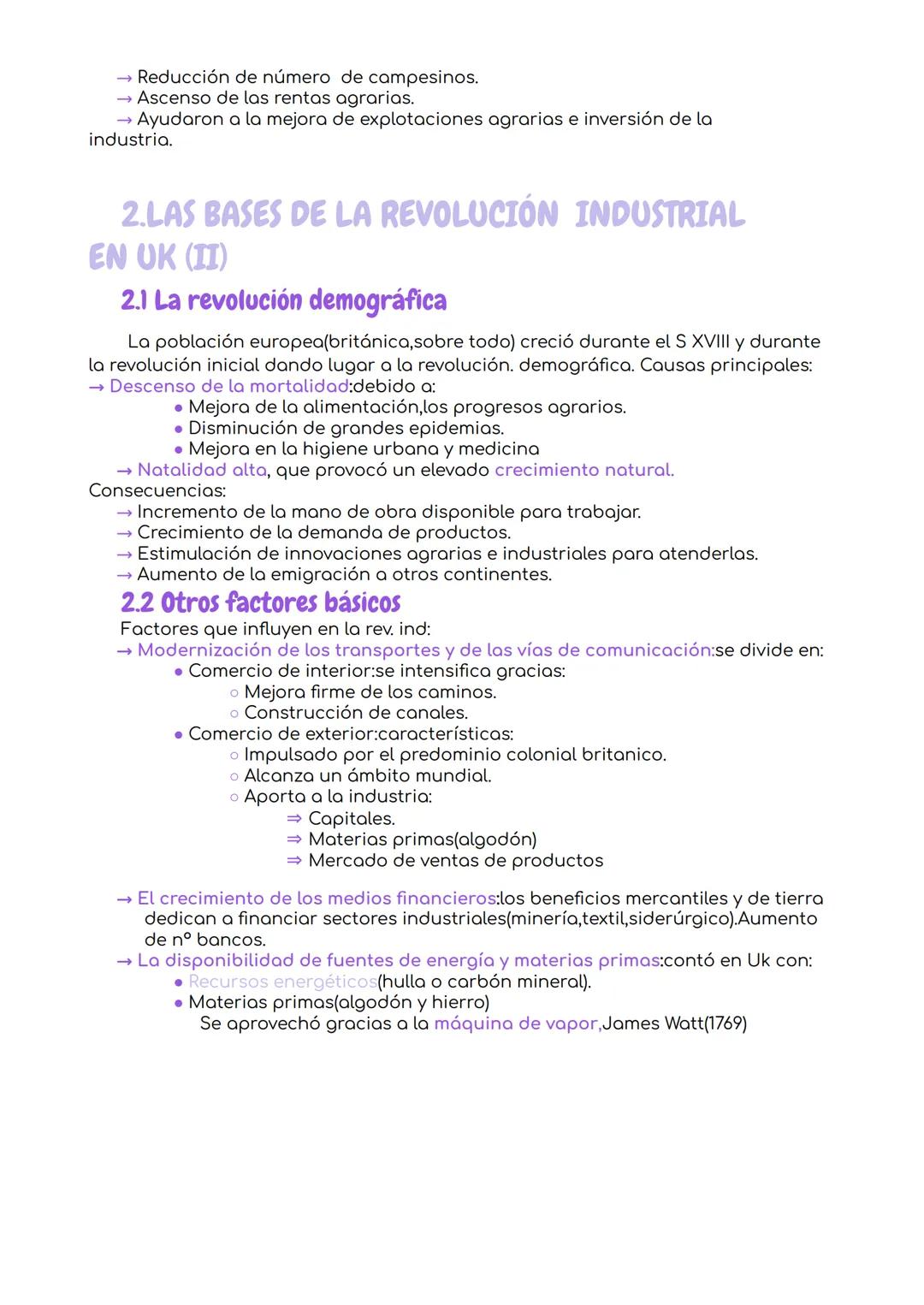 La revolución industrial
1.LAS BASES DE LA REV. IND. EN UK (I)
1.1 El concepto de Revolución Industrial
Industrialización:es el proceso x el