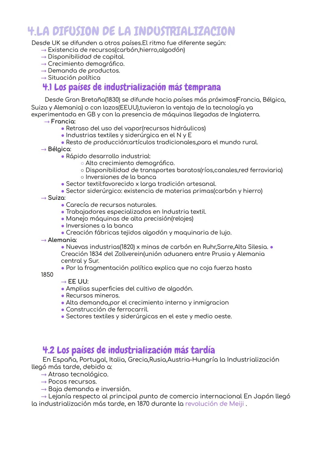La revolución industrial
1.LAS BASES DE LA REV. IND. EN UK (I)
1.1 El concepto de Revolución Industrial
Industrialización:es el proceso x el