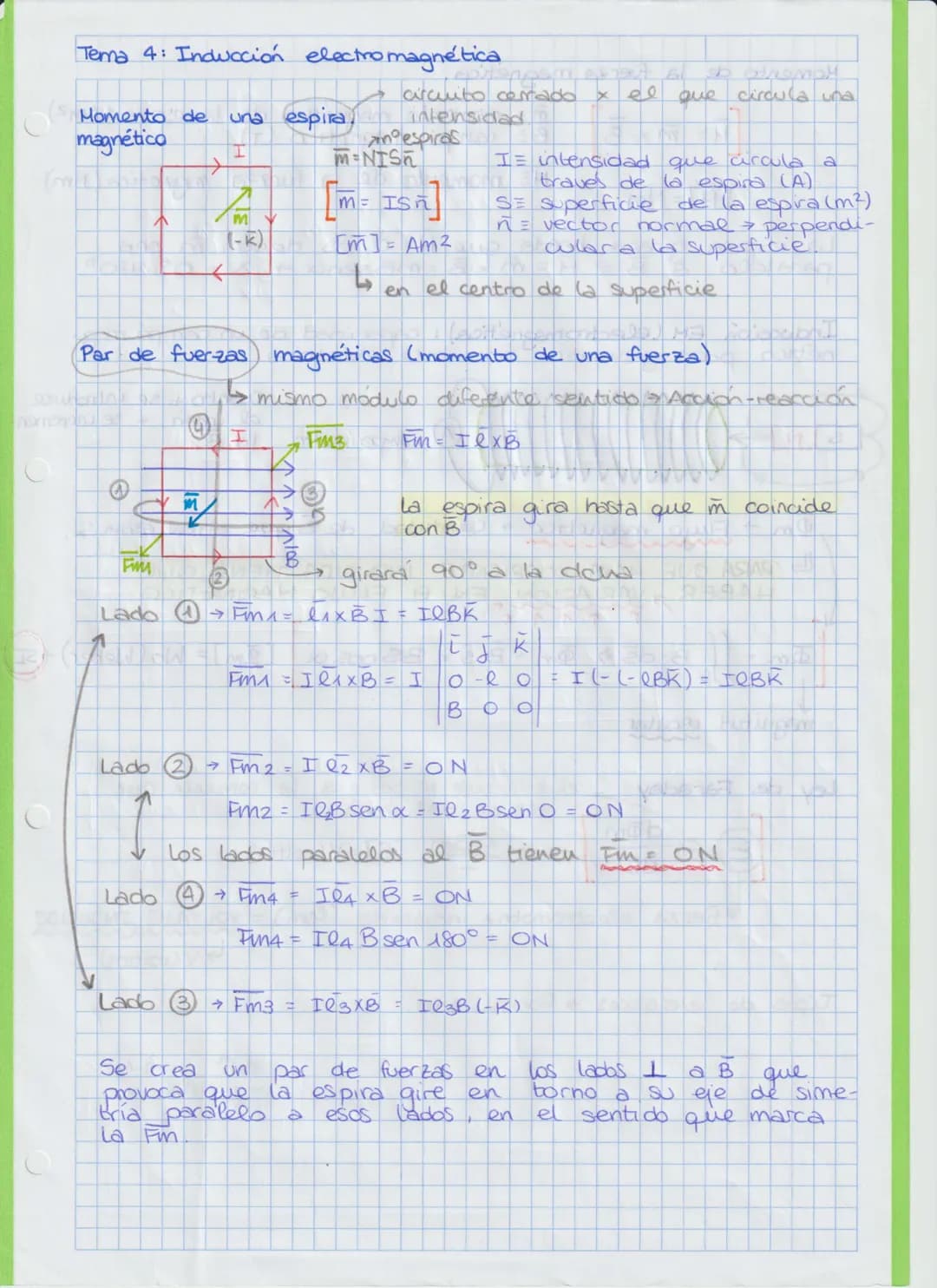 T3 comente electrica crea B (ley de Ampère)
TA» Inducción La variación de 3 crea comente eléctrica inducida
TEMA 4. INDUCCIÓN ELECTROMAGNÉTI