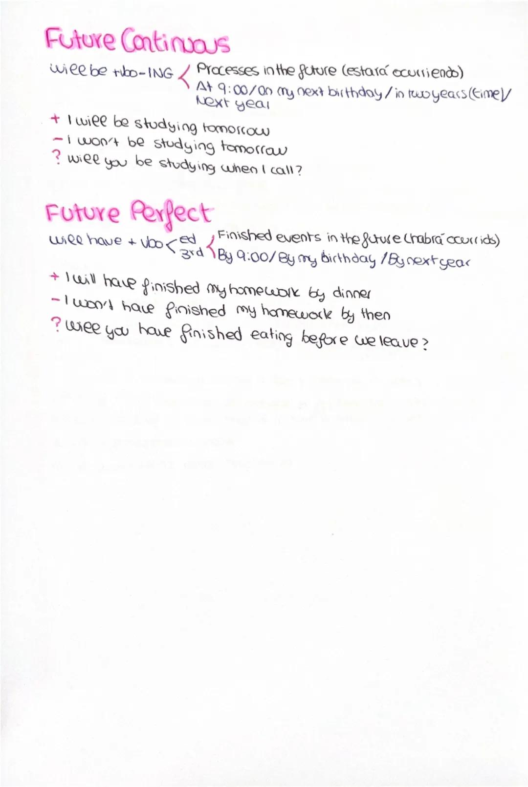 Past Simple
-ed
Specific, finished events in the past
vb<2ª columa yesterday/last week/ a month ago/in 2017/then/
in the 20th century...
+ Q