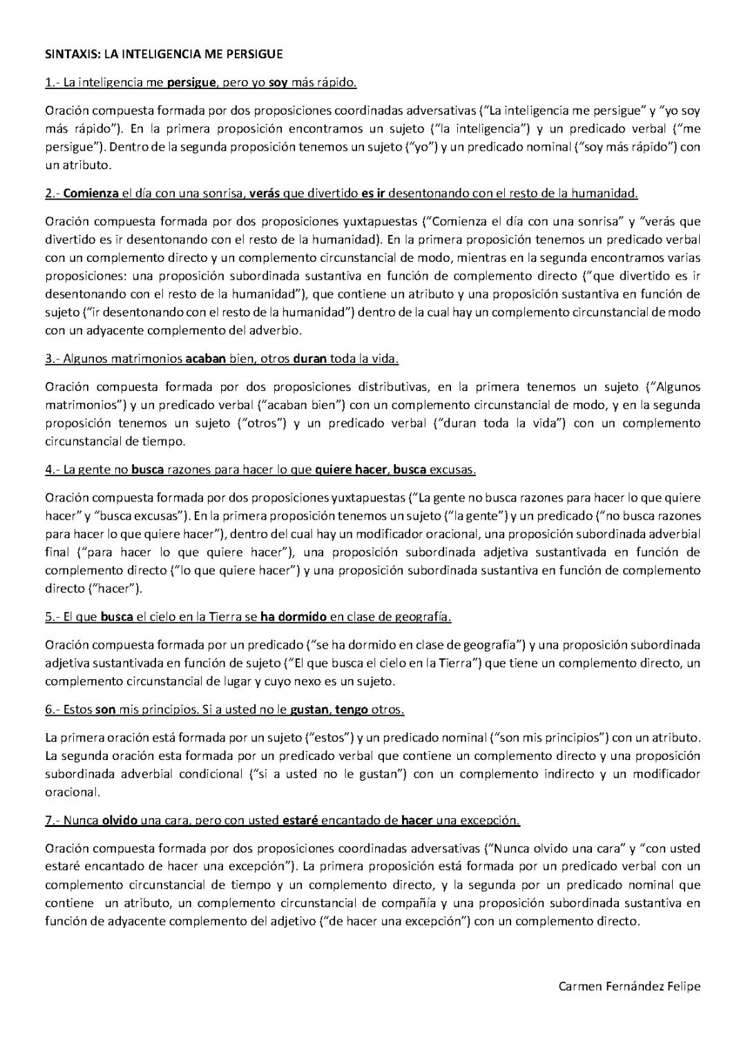 EJERCICIOS DE SINTAXIS RESUELTOS