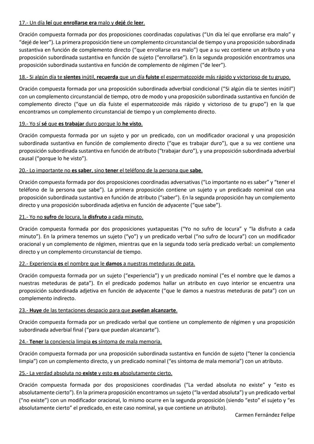 SINTAXIS: LA INTELIGENCIA ME PERSIGUE
1.- La inteligencia me persigue, pero yo soy más rápido.
Oración compuesta formada por dos proposicion
