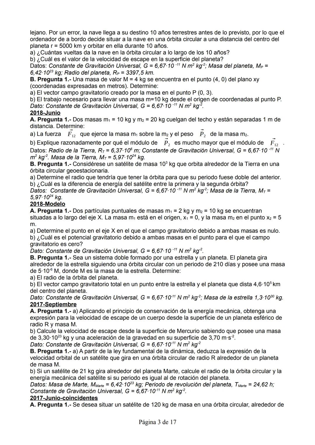 2020-Julio
A.1. Un satélite sigue una órbita circular sincrónica (es decir, del mismo periodo que el de rotación
del planeta) de radio 1,59-
