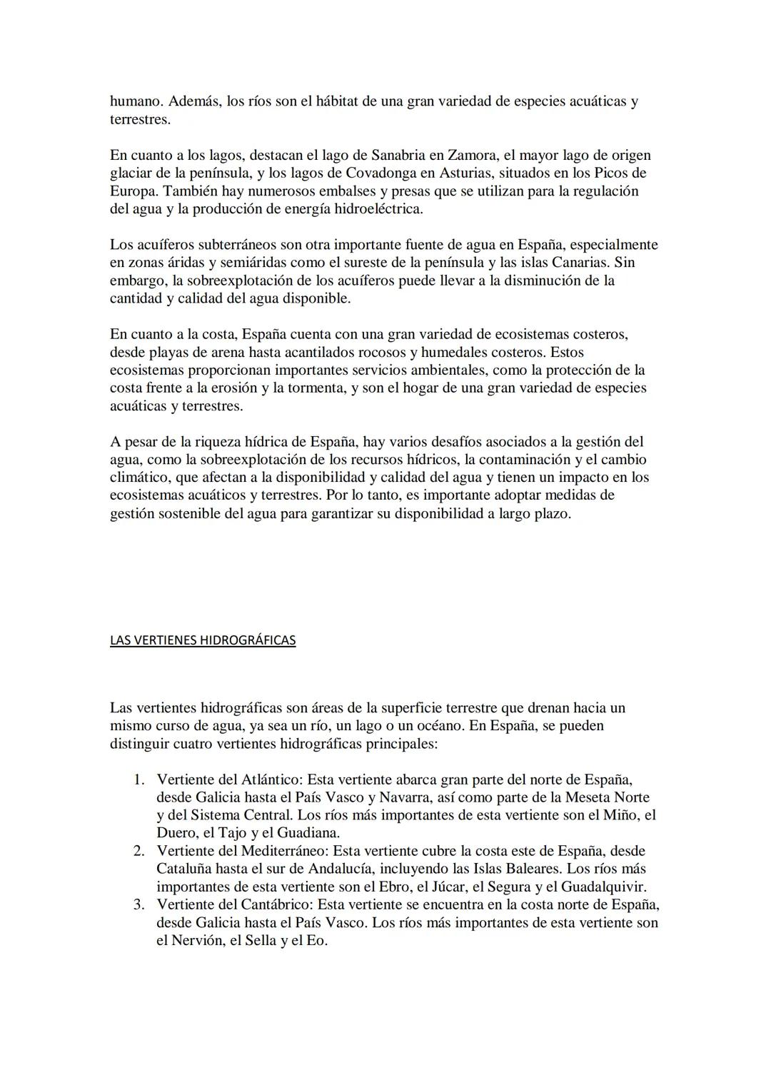 HIDROGRAFIA
La hidrografía es la rama de la geografía física que estudia las aguas continentales,
incluyendo ríos, lagos, acuíferos y otros 