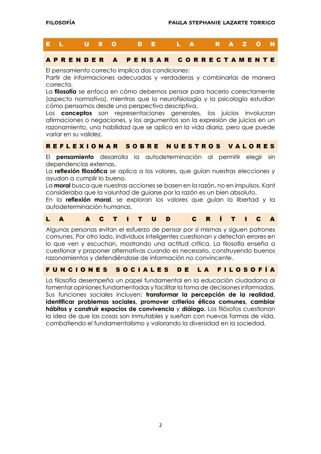 FILOSOFÍA

PRIMERA EVALUACIÓN 4 E.S.O B
PAULA STEPHANIE LAZARTE TORRICO

COLEGIO TRILEMA EL PILAR | C// SÁNCHEZ PRECIADO, 62

2023 # FILOSOF