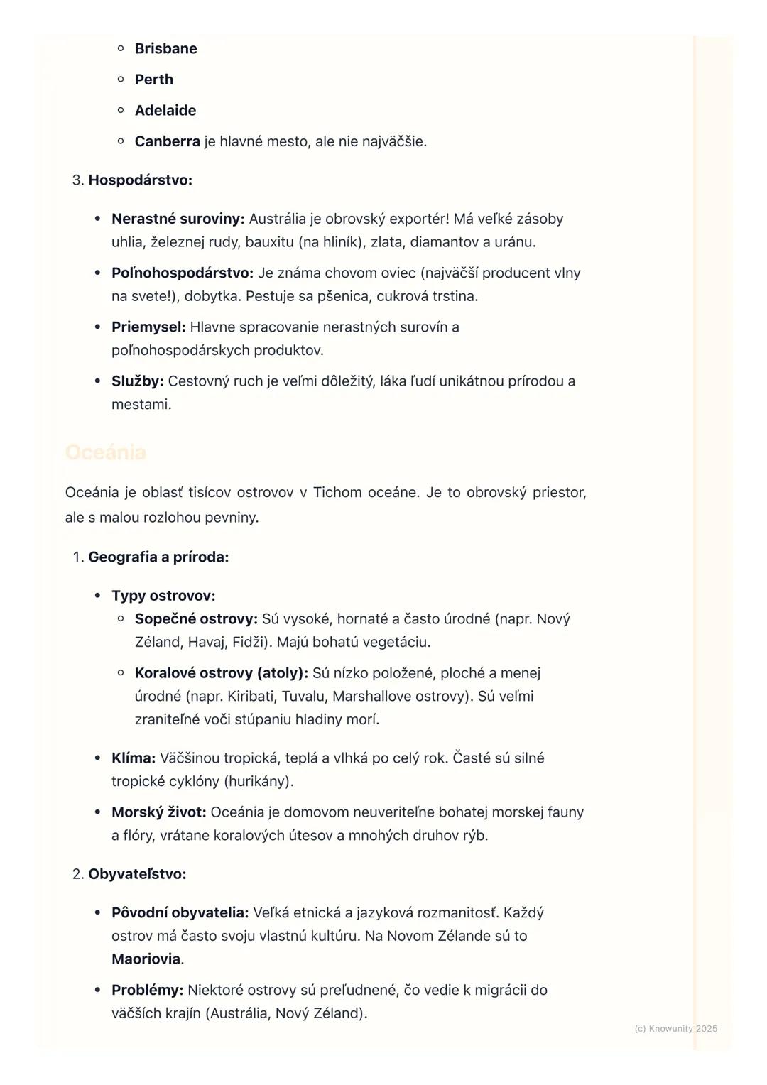 # Austrália a Oceánia

Prehľad Austrálie a Oceánie

Takže, ideme na Austráliu a Oceániu. Je to obrovský región, ktorý je
geograficky dosť iz