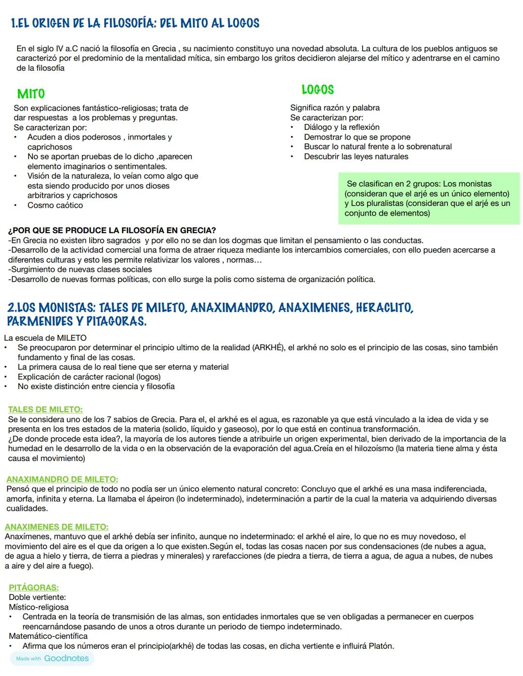 TEMA 1: LOS PRESOCÁTICOS