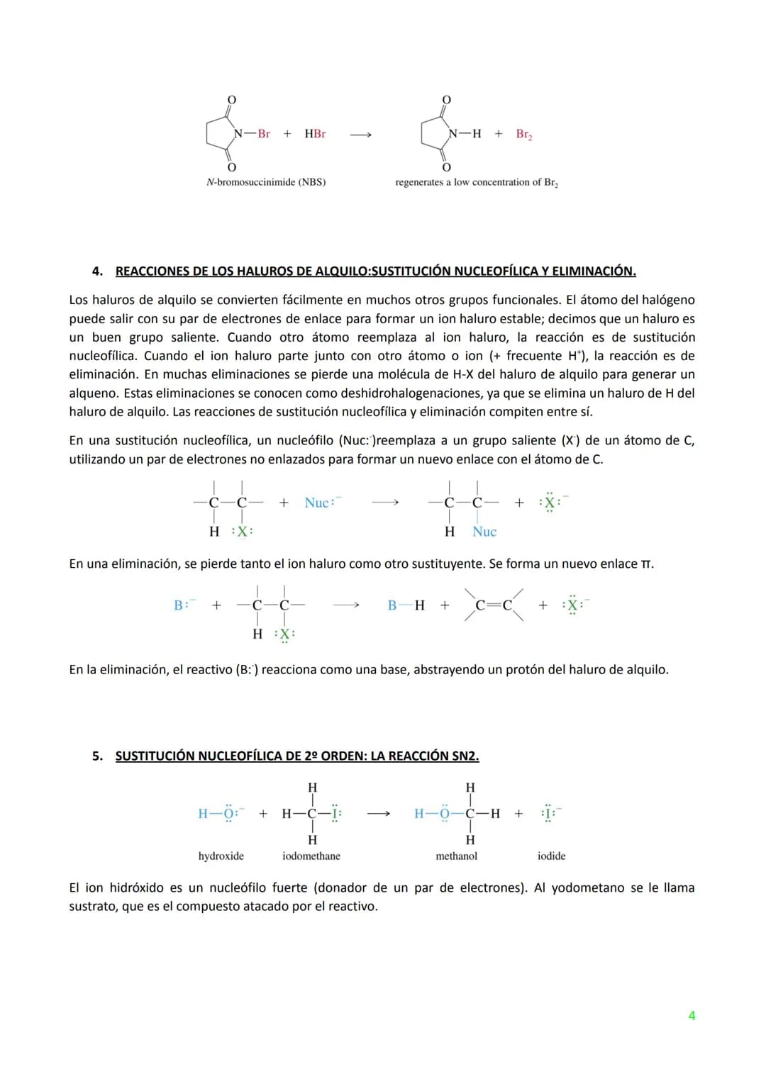 TEMA 3. HALUROS DE ALQUILO: SUSTITUCIÓN NUCLEOFÍLICA Y ELIMINACIÓN. (T.6 WADE PG.255)
1. INTRODUCCIÓN.
Un haluro de alquilo tiene un átomo d