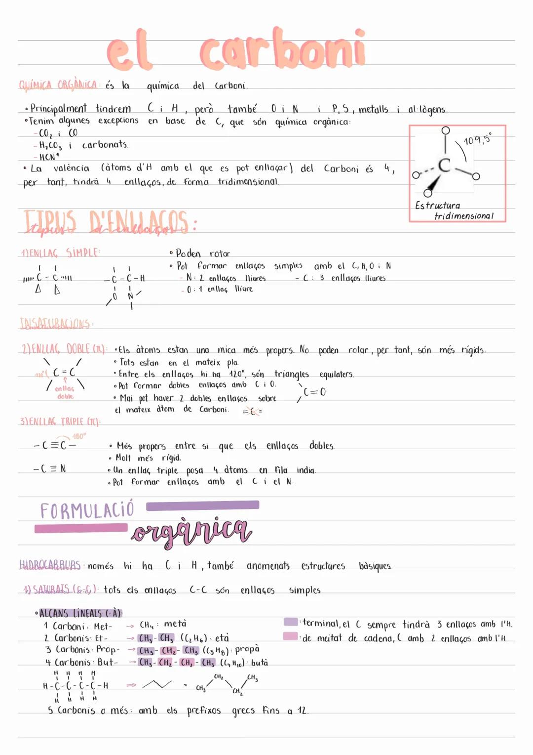 QUÍMICA ORGÀNICA és la
química del Carboni.
• Principalment tindrem CiH, però també
•Tenim algunes excepcions
-CO₂ i CO
- H₂CO3 i
HCN*
et
el
