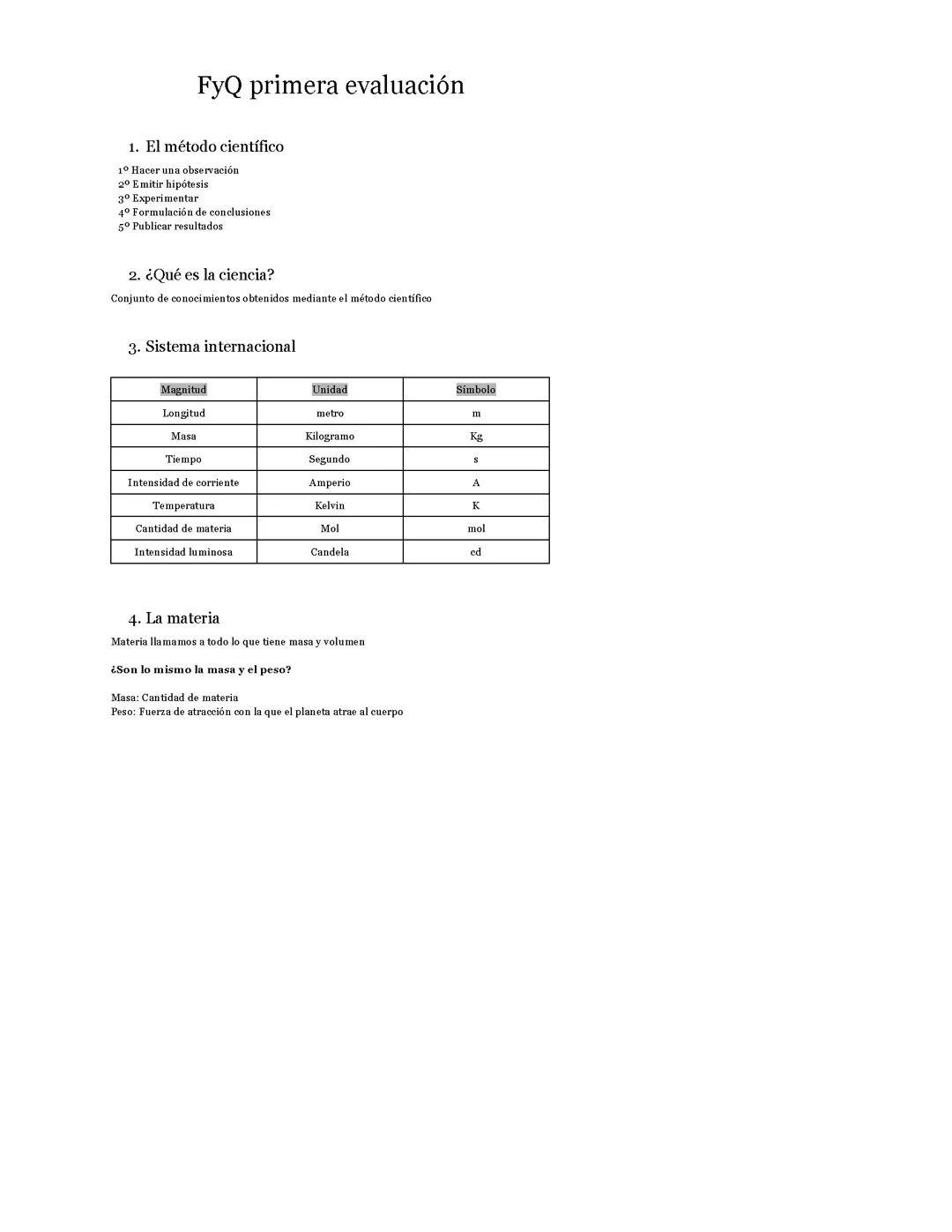 Fisica y Quimica 2ºESO