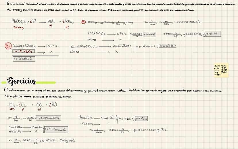 H₂ + O₂
Ajuste estequiometrico
→>> H₂O2C₂H6 + 70₂.
2 KCl 302 2 KC103
6 H₂O
1. Ajostar la reacción quísico
Calculos estequimetrico
- Calcolo 