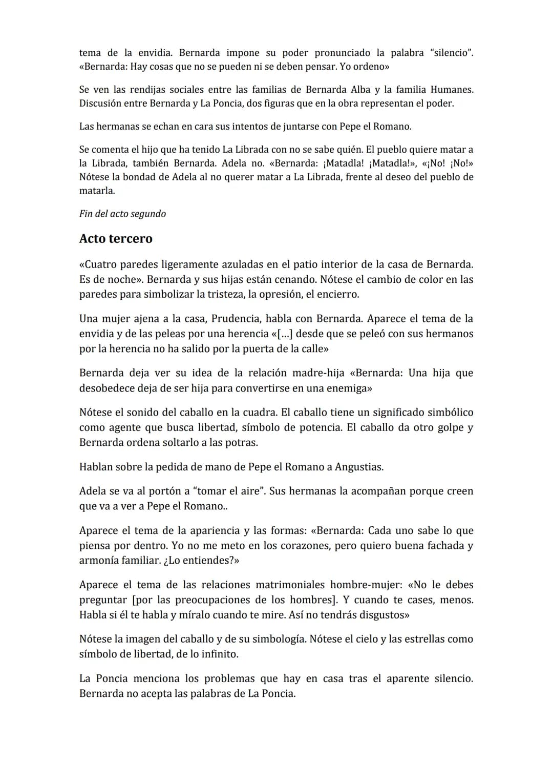 
<p>La casa de Bernarda Alba es una obra teatral que presenta una serie de personajes que simbolizan diferentes aspectos de la sociedad y la