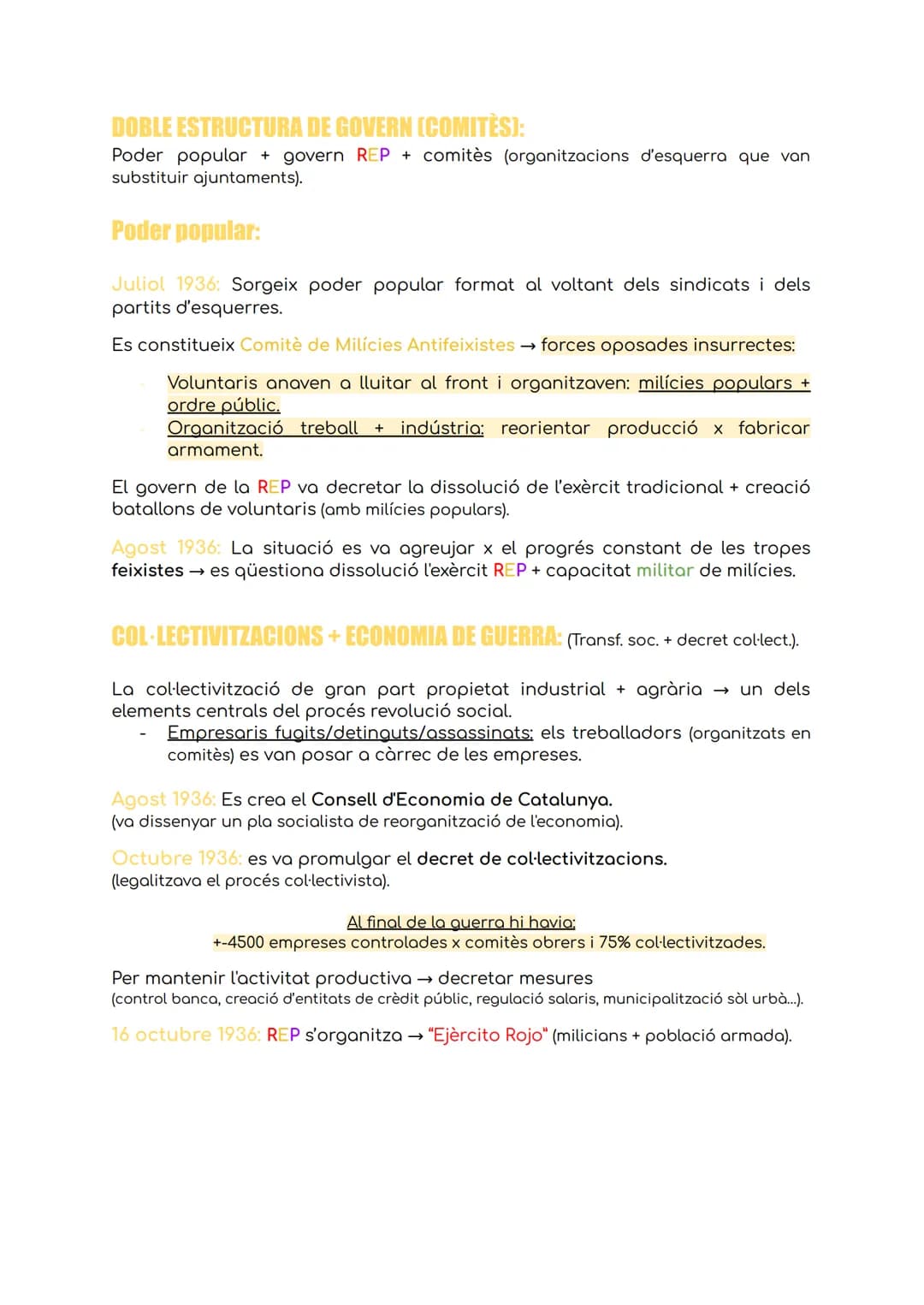 HISTÒRIA T4: La Guerra Civil
CAUSES:
Desequilibris socioeconòmics d'ESP.
Oposició grups socials privilegiats → reformisme Republicà.
Privile