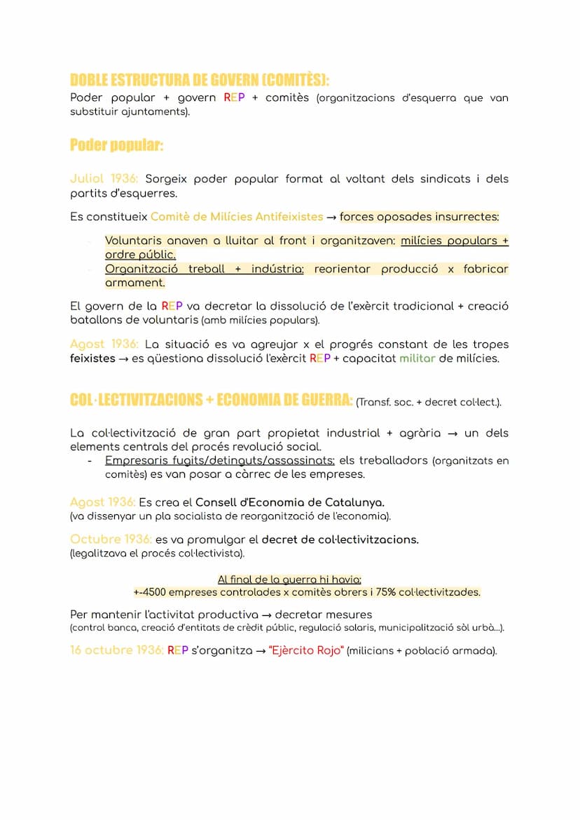 HISTÒRIA T4: La Guerra Civil
CAUSES:
Desequilibris socioeconòmics d'ESP.
Oposició grups socials privilegiats → reformisme Republicà.
Privile