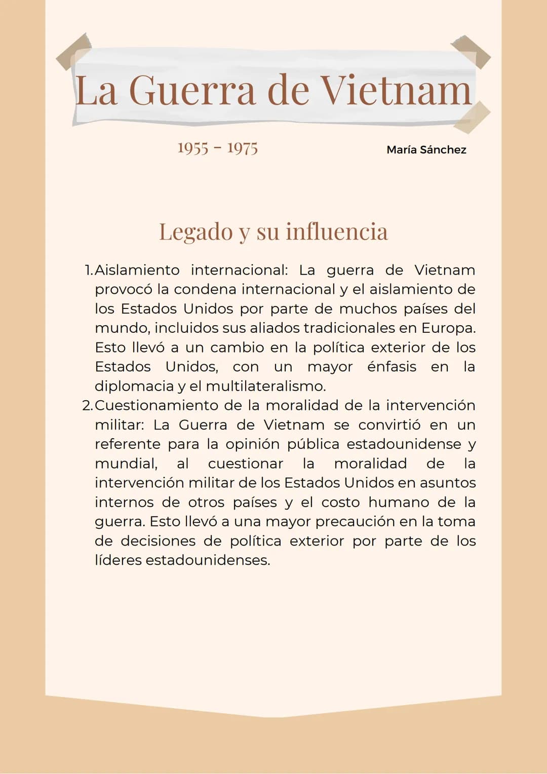La Guerra de Vietnam
1955 - 1975
María Sánchez
Contexto histórico y político
La Guerra de Vietnam fue un conflicto bélico que tuvo
lugar ent