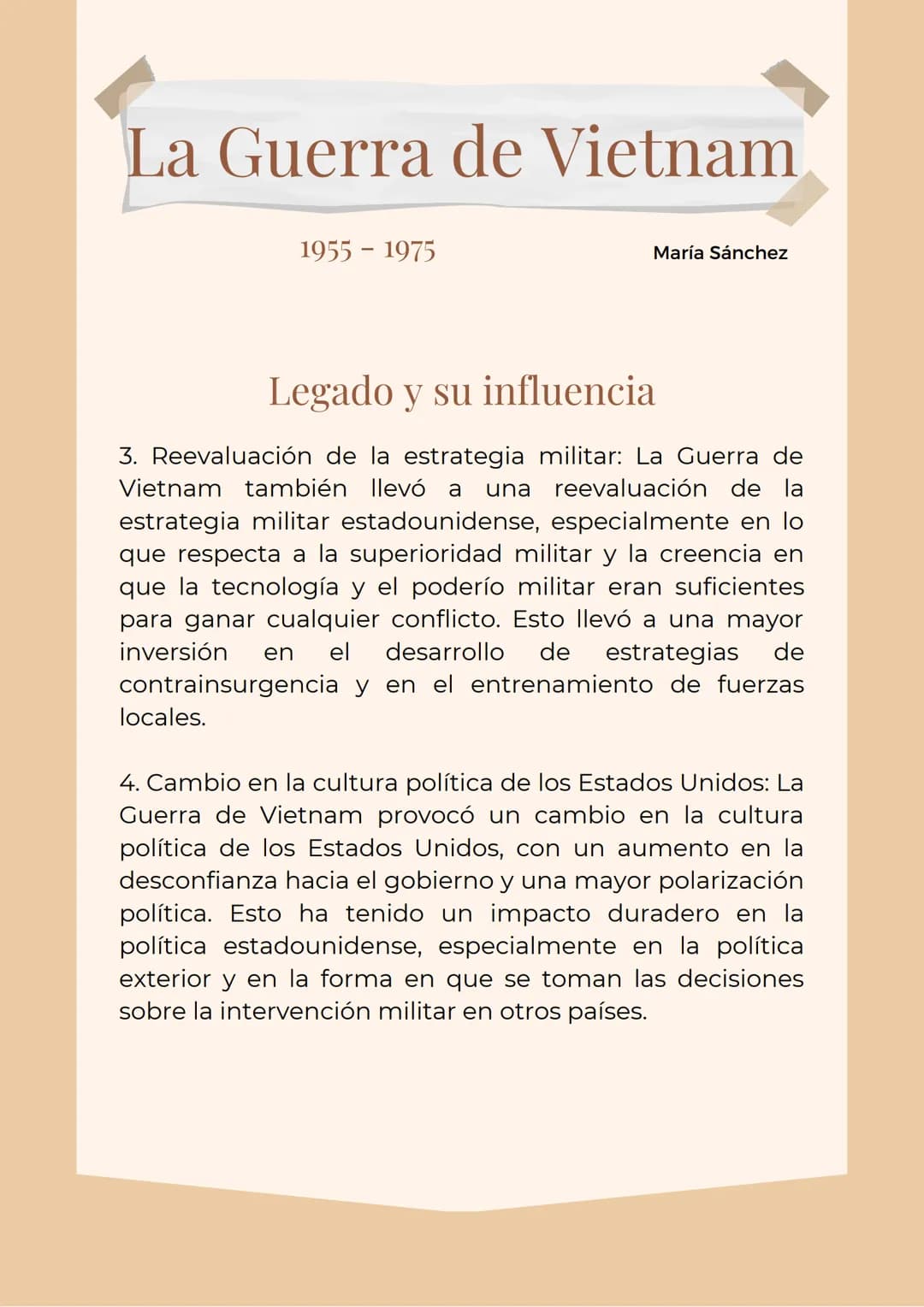 La Guerra de Vietnam
1955 - 1975
María Sánchez
Contexto histórico y político
La Guerra de Vietnam fue un conflicto bélico que tuvo
lugar ent