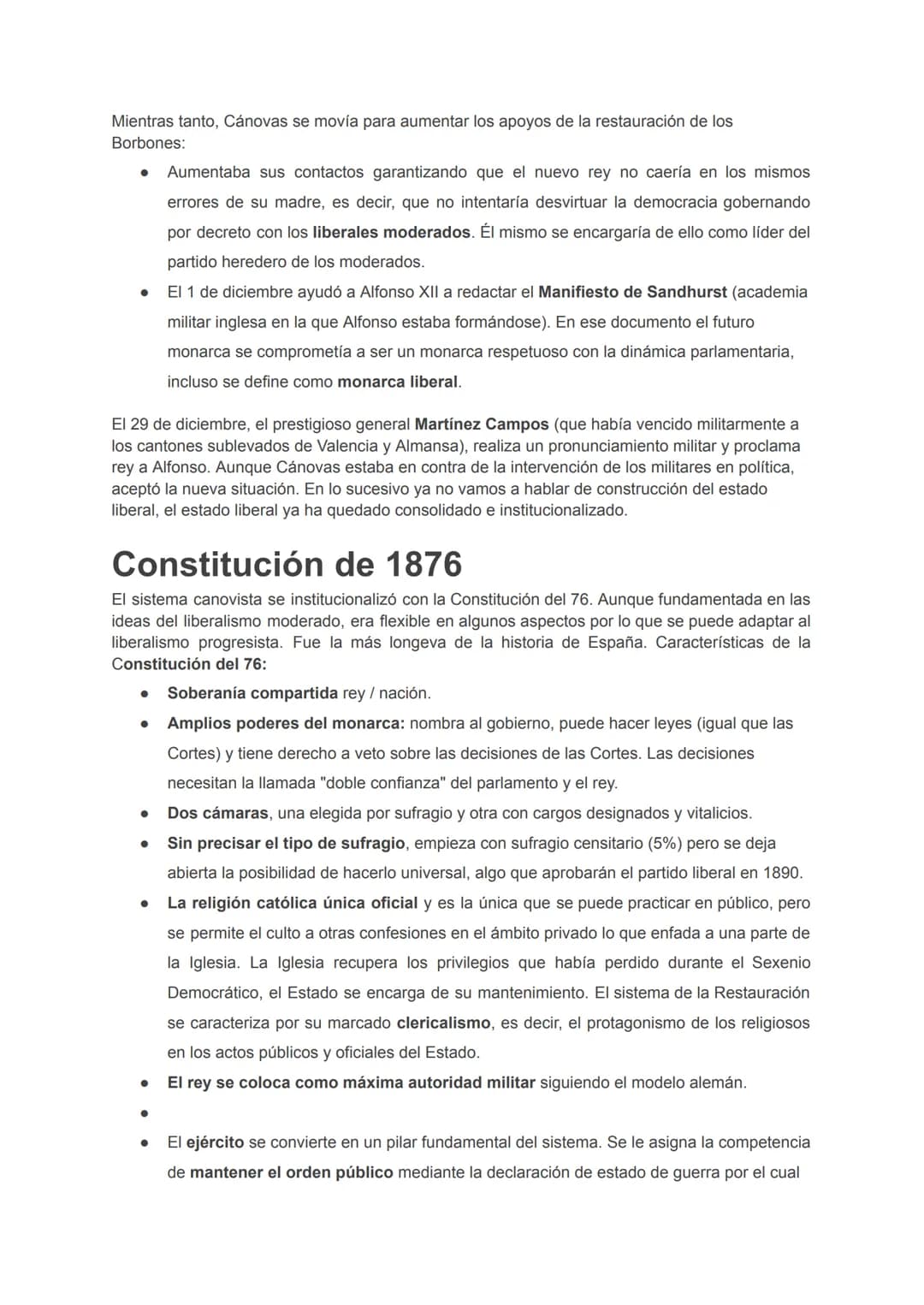 La Restauración: de Alfonso XII a la crisis del 98.
Etapas de la Restauración
Tiene tres etapas, cada una separada por crisis:
1- Reinado de