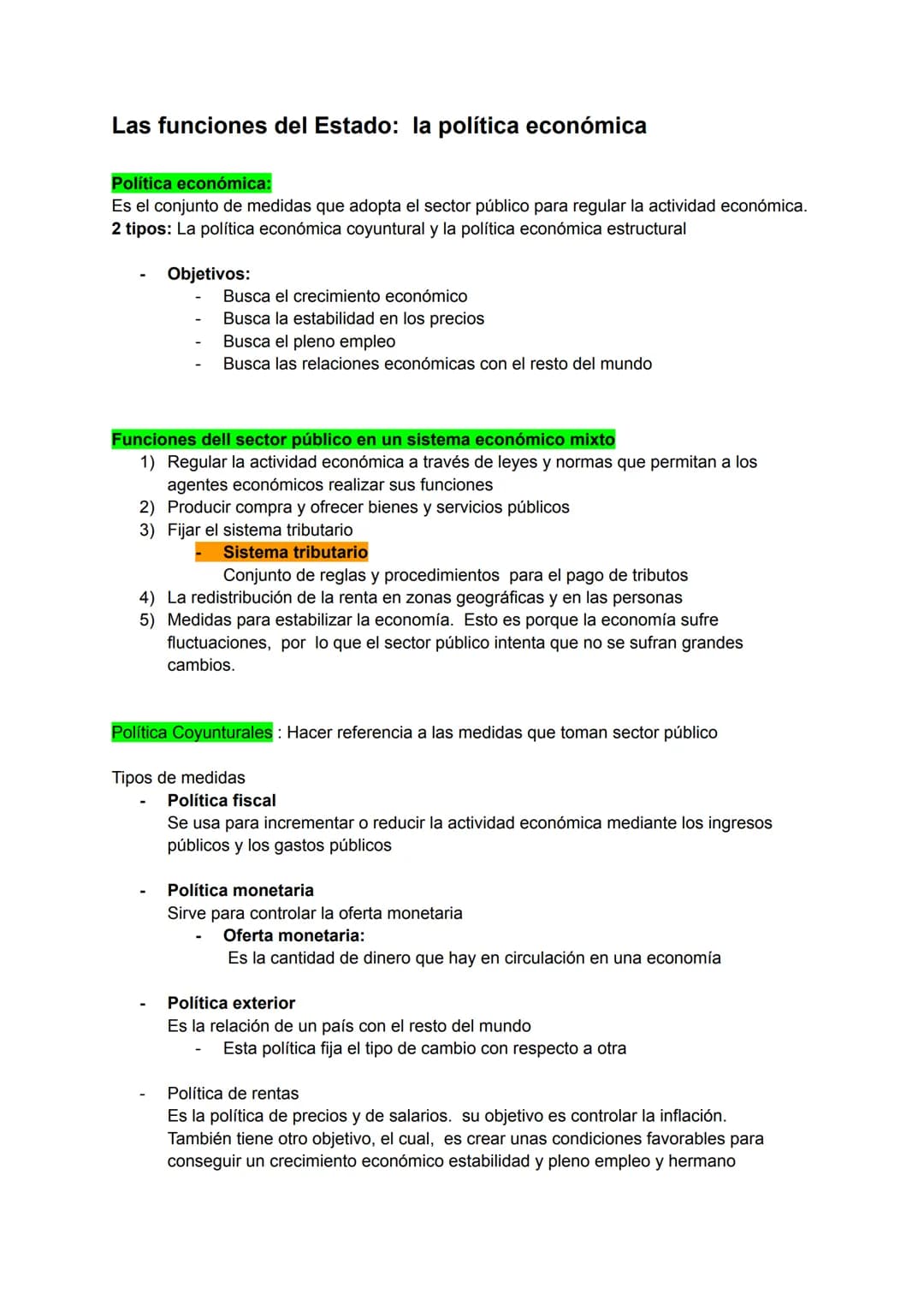 El papel del Estado en los sistemas de economía mixta
El sector público interviene en la economía mixta cuando el mercado falla
Fallo de mer