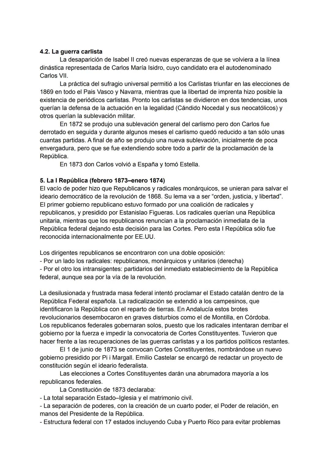 TEMA 6.2: SEXENIO
REVOLUCIONARIO (1868-74)
2. La Gloriosa, septiembre de 1868
Entre las causas de la revolución pueden citarse:
- La crisis 
