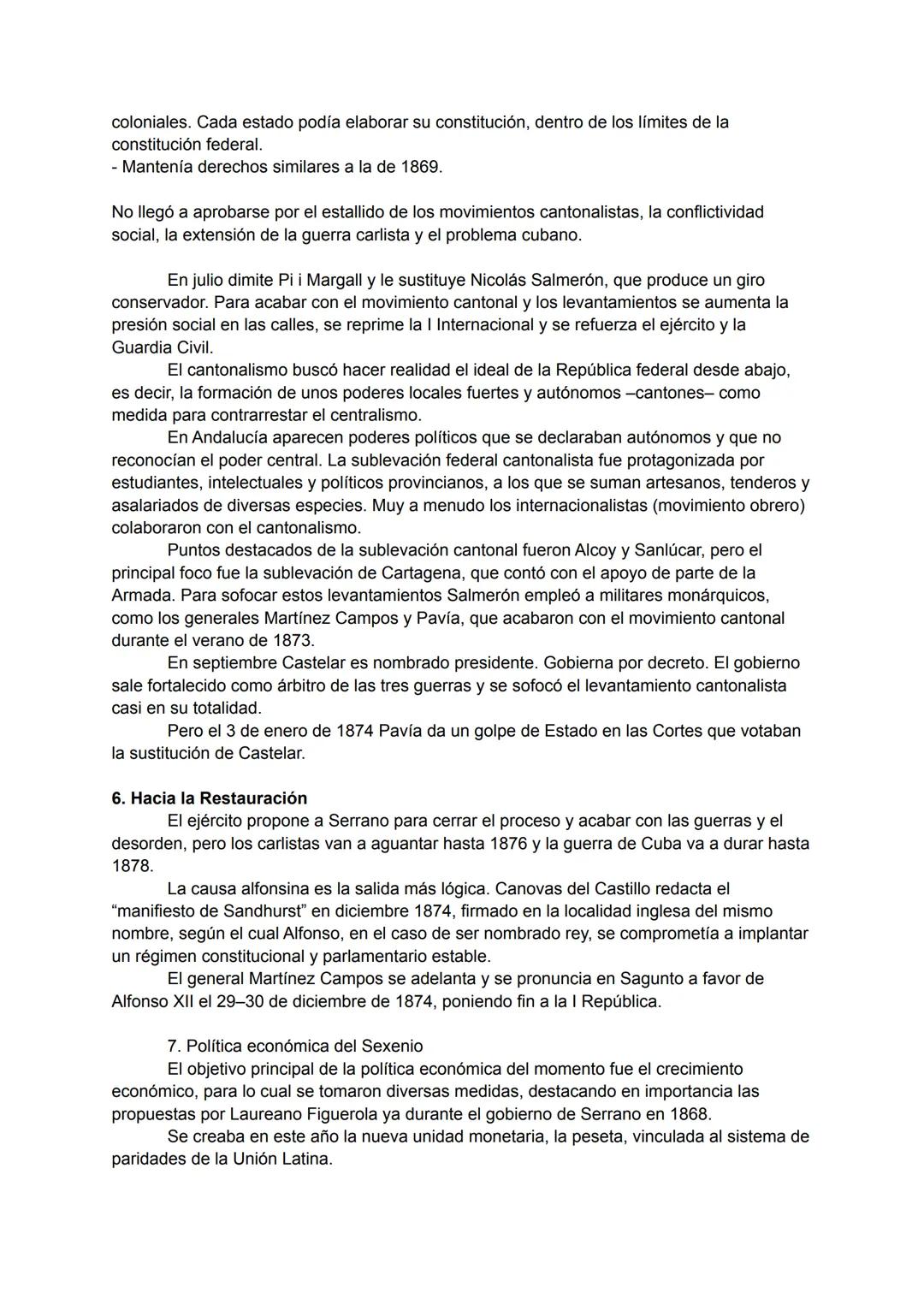 TEMA 6.2: SEXENIO
REVOLUCIONARIO (1868-74)
2. La Gloriosa, septiembre de 1868
Entre las causas de la revolución pueden citarse:
- La crisis 